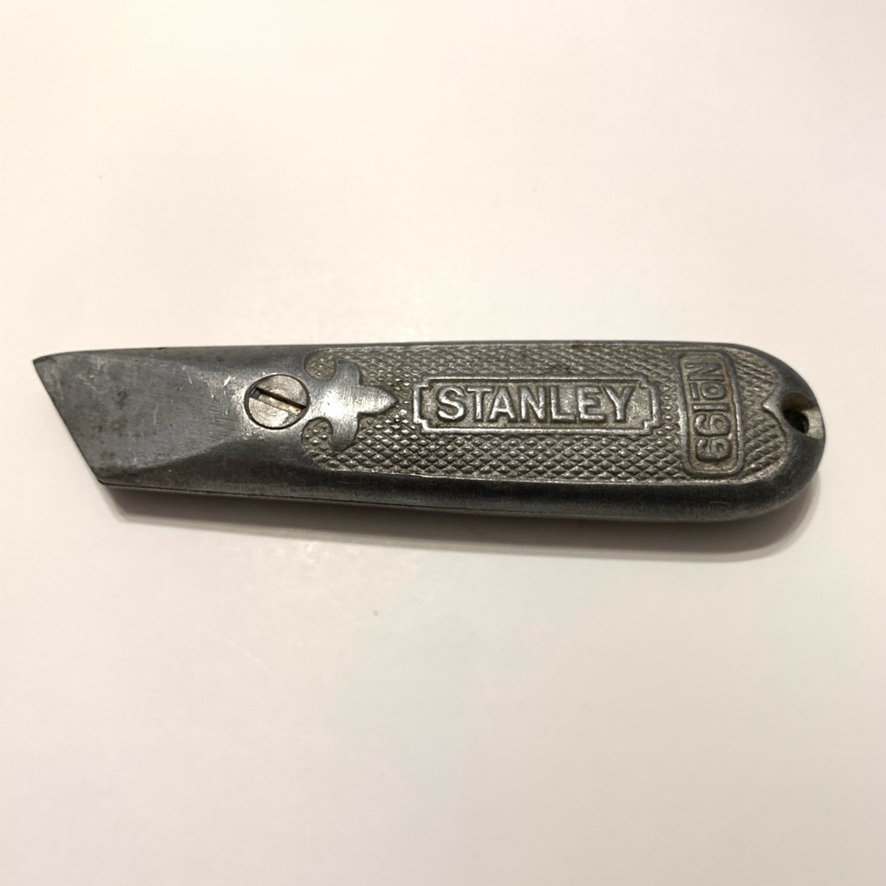 Vintage Stanley No. 199 Fixed Blade Utility Knife Collectible Tool Made in USA